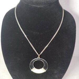 White House Black Market Silver-Tone Pearl Pendant Necklace
